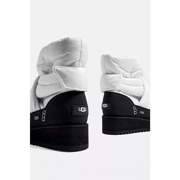 UGG Montara White Wool Lined Puffer Snow Boots Size 9 - Picture 4 of 12